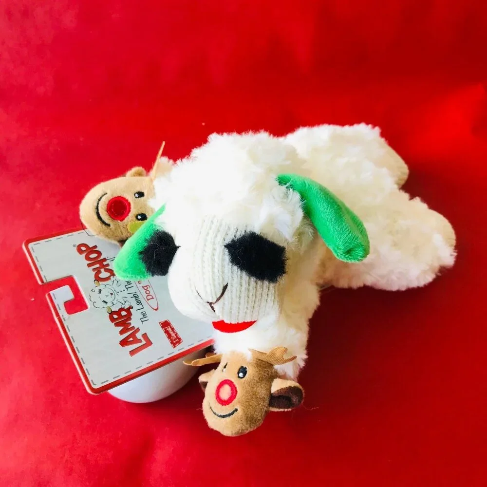 Multipet Plush Dog Toy, Christmas Holiday Lambchop